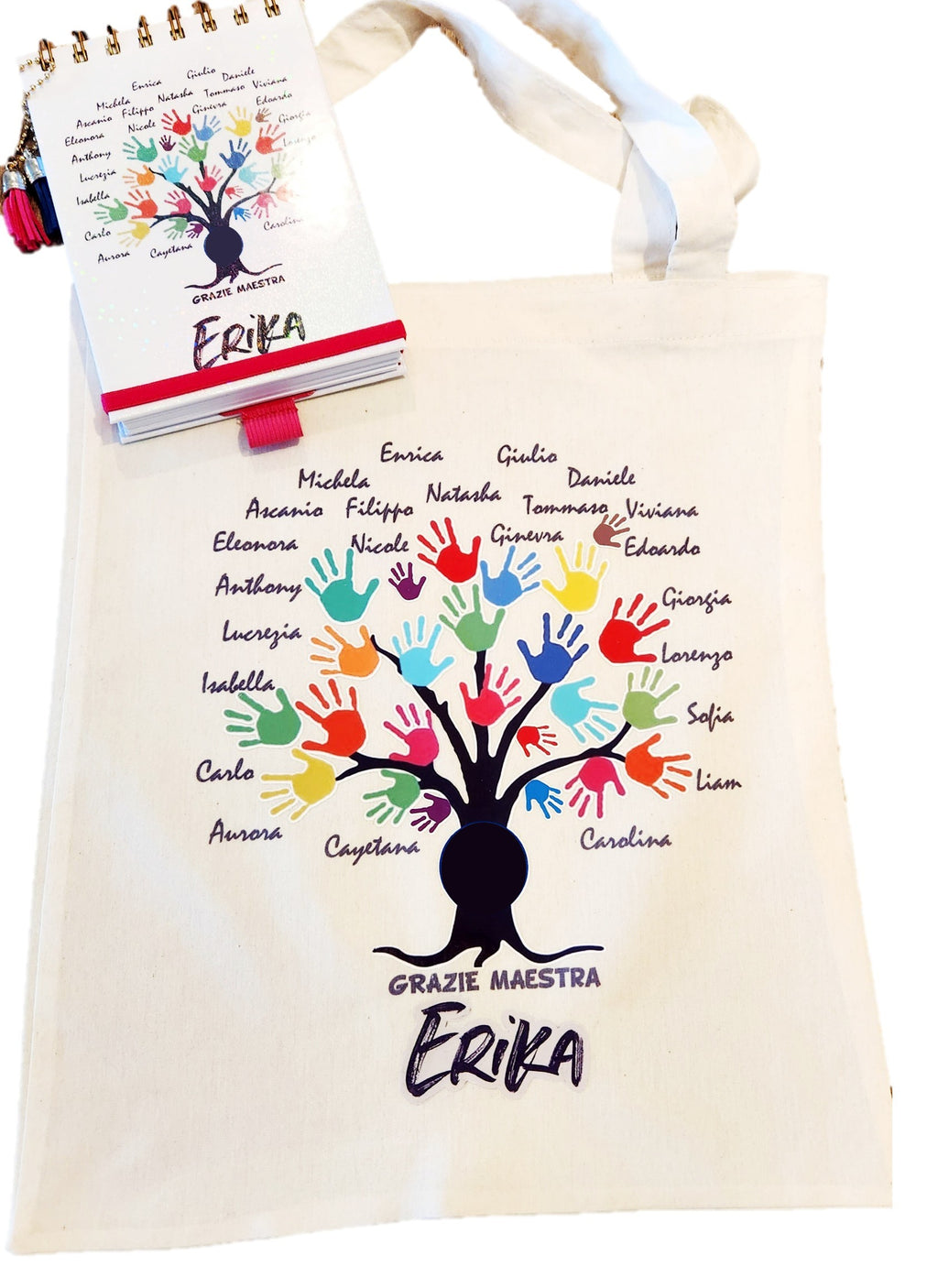 BORSA E MINI QUADERNO PER INSEGNANTI