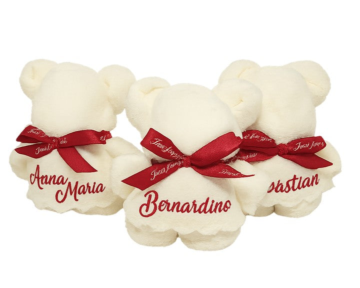 Bomboniere - Asciugamani per Viso a Forma di Orso Bianco Avorio